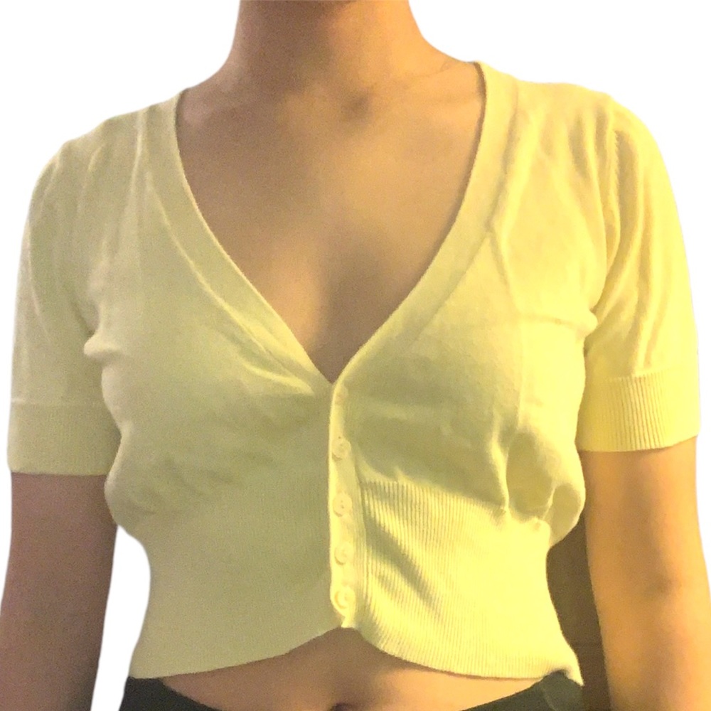 Forever 21 Button Up Crop Top